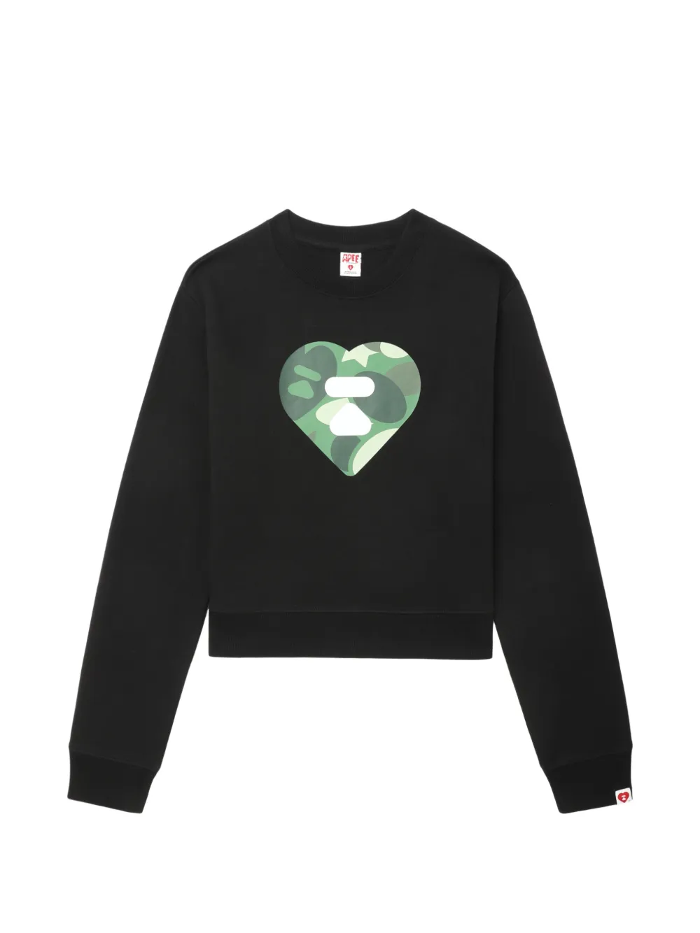 APEE™ by *A BATHING APE® camouflage heart-print sweatshirt - Nero