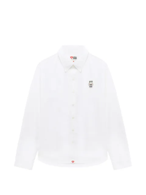 A BATHING APE® skjorte med knapper og broderi 