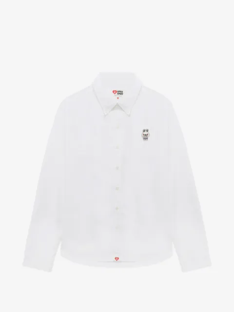 A BATHING APE® camisa con bordado y botones