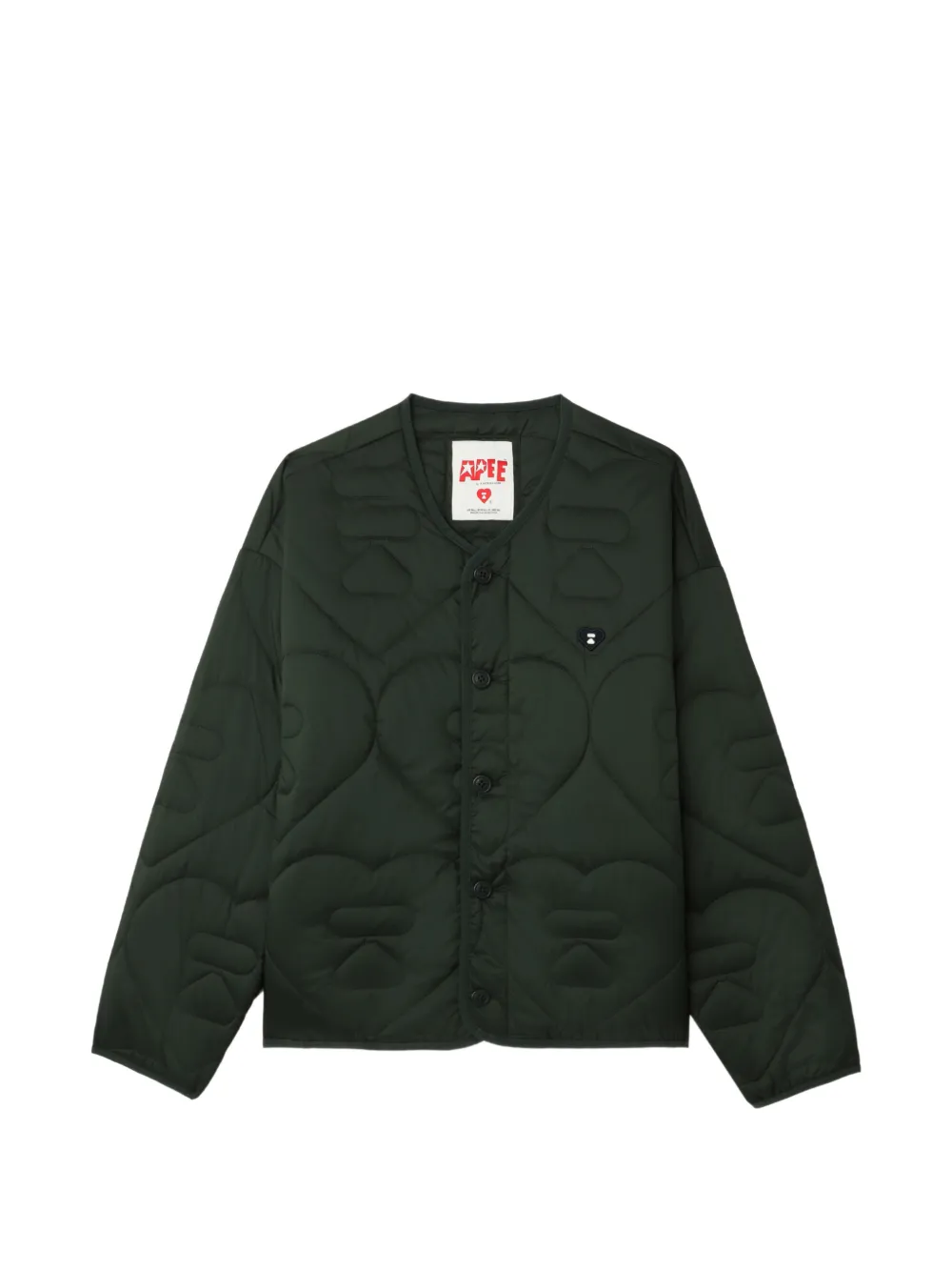 APEE™ by *A BATHING APE® heart-quilted jacket - Verde