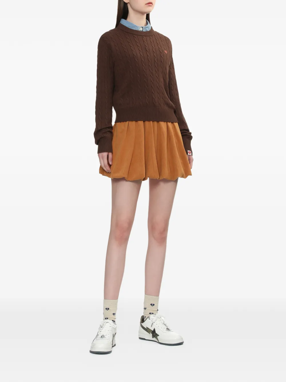 APEE™ by *A BATHING APE chest-pocket cropped shirt - Blauw