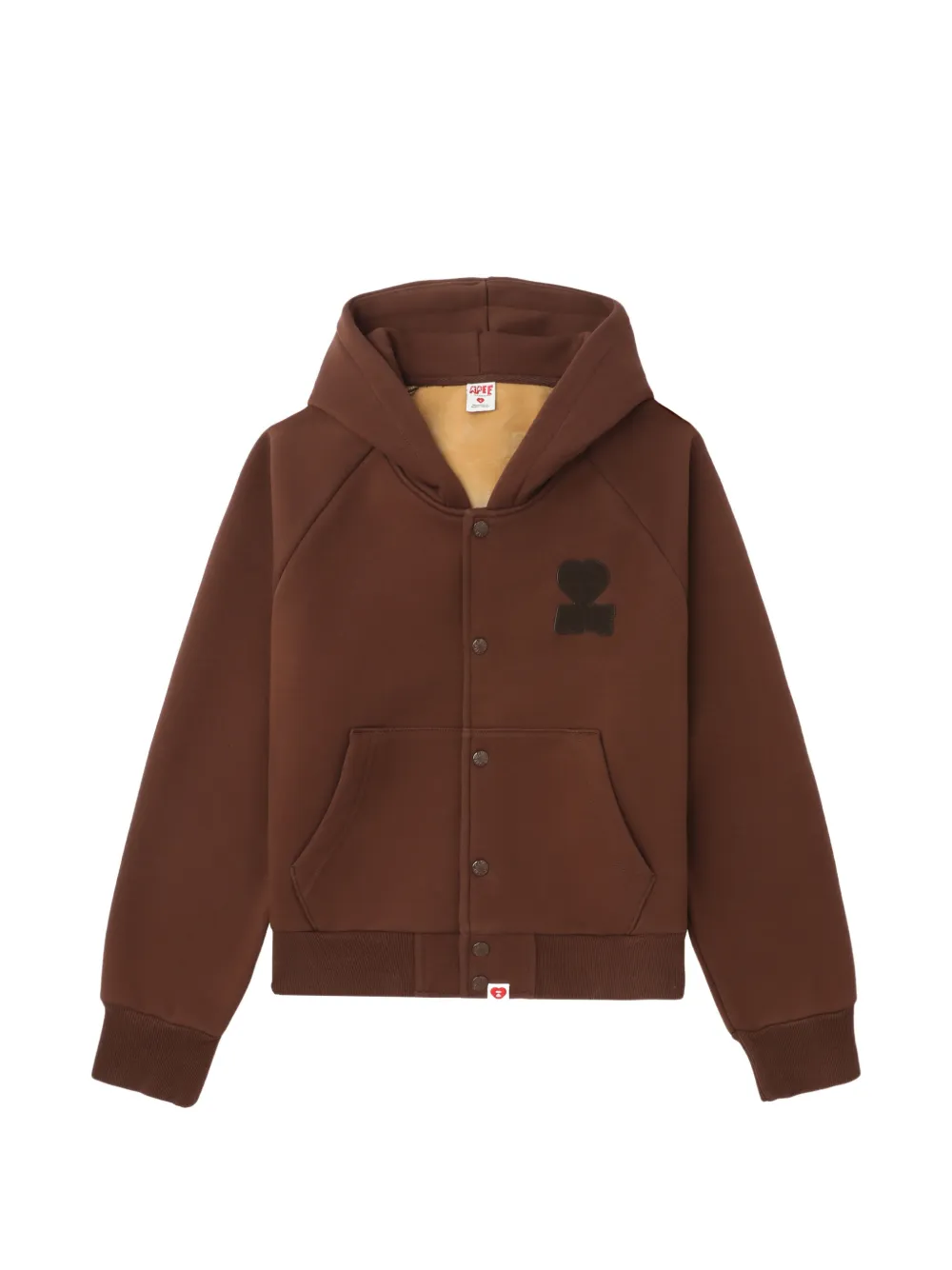 APEE™ by *A BATHING APE® heart-applique hoodie - Marrone