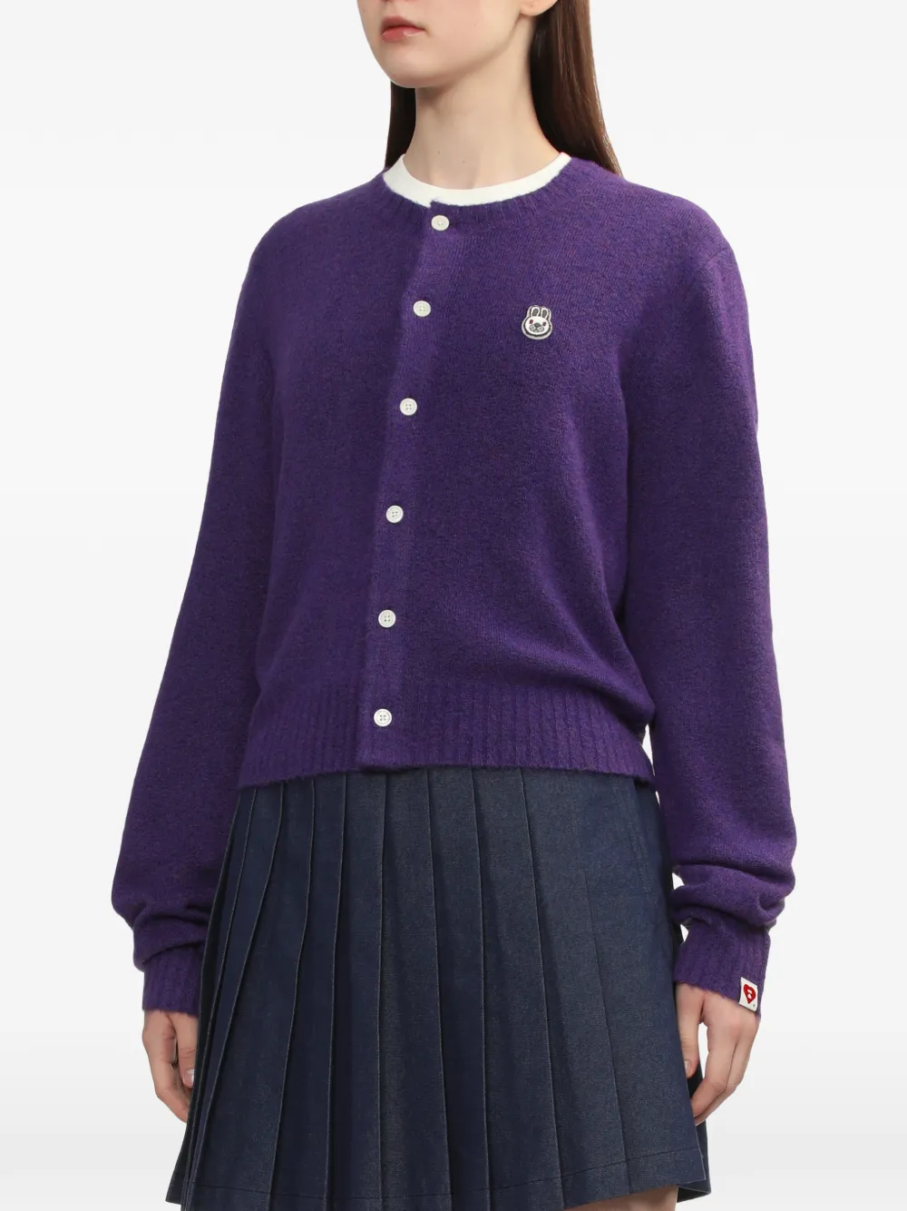 A Bathing Ape® Baby Doppy Buttoned Sweater - Purple 