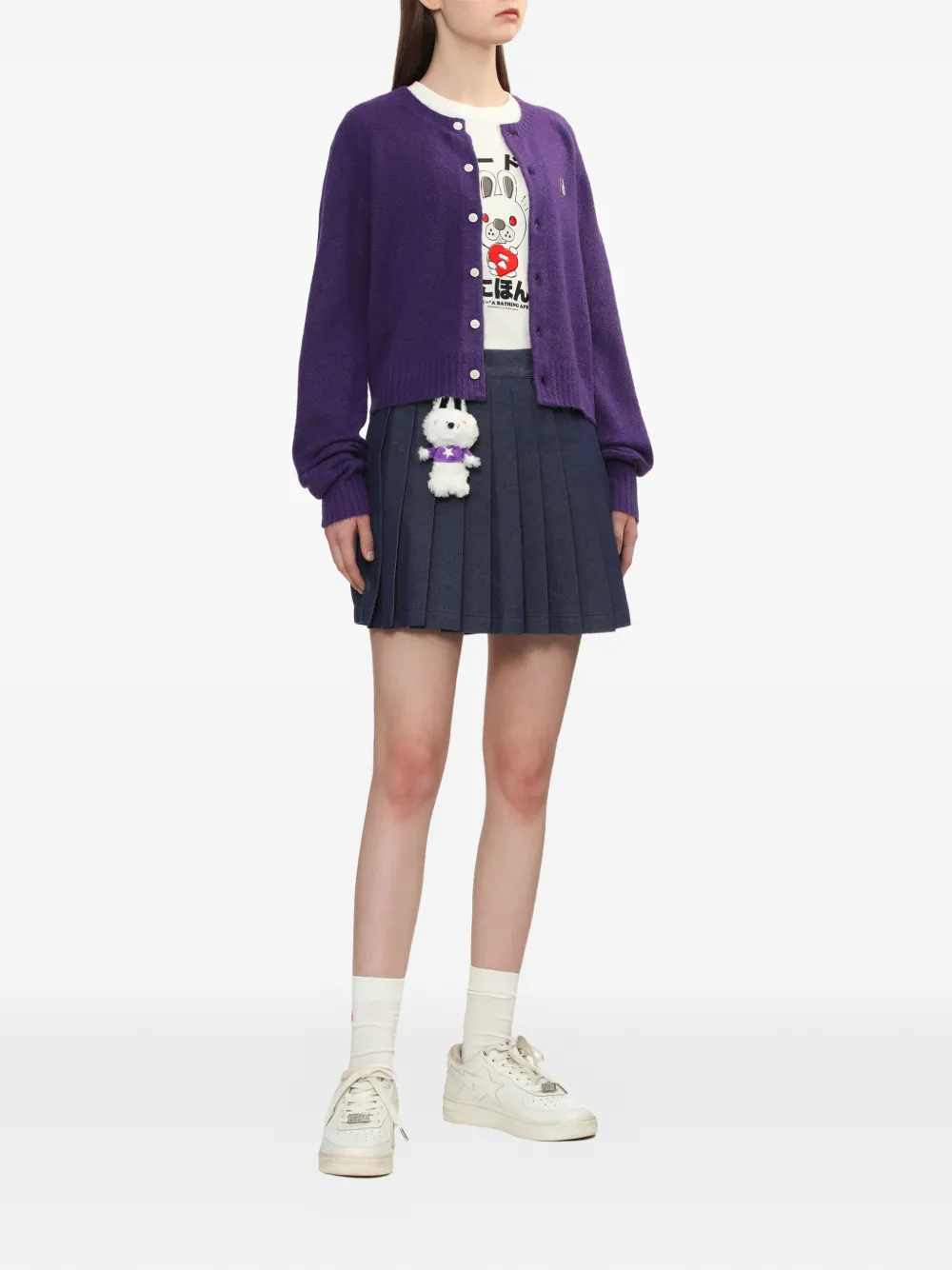  A Bathing Ape® Baby Doppy Buttoned Sweater - Purple 
