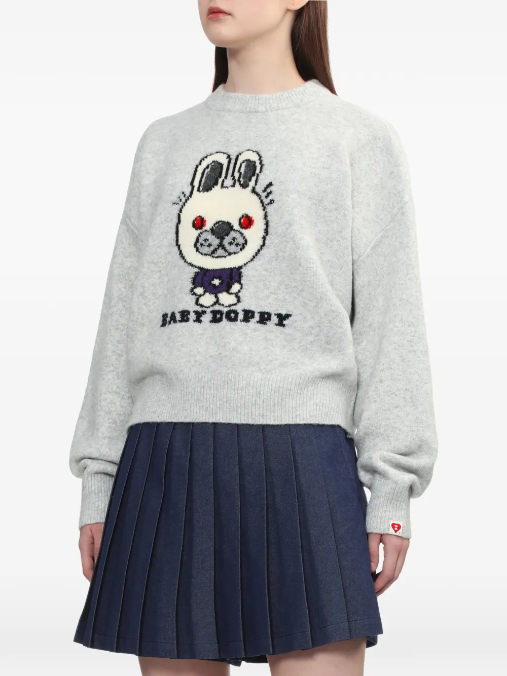  A Bathing Ape® Graphic Knit Jumper - Grey 