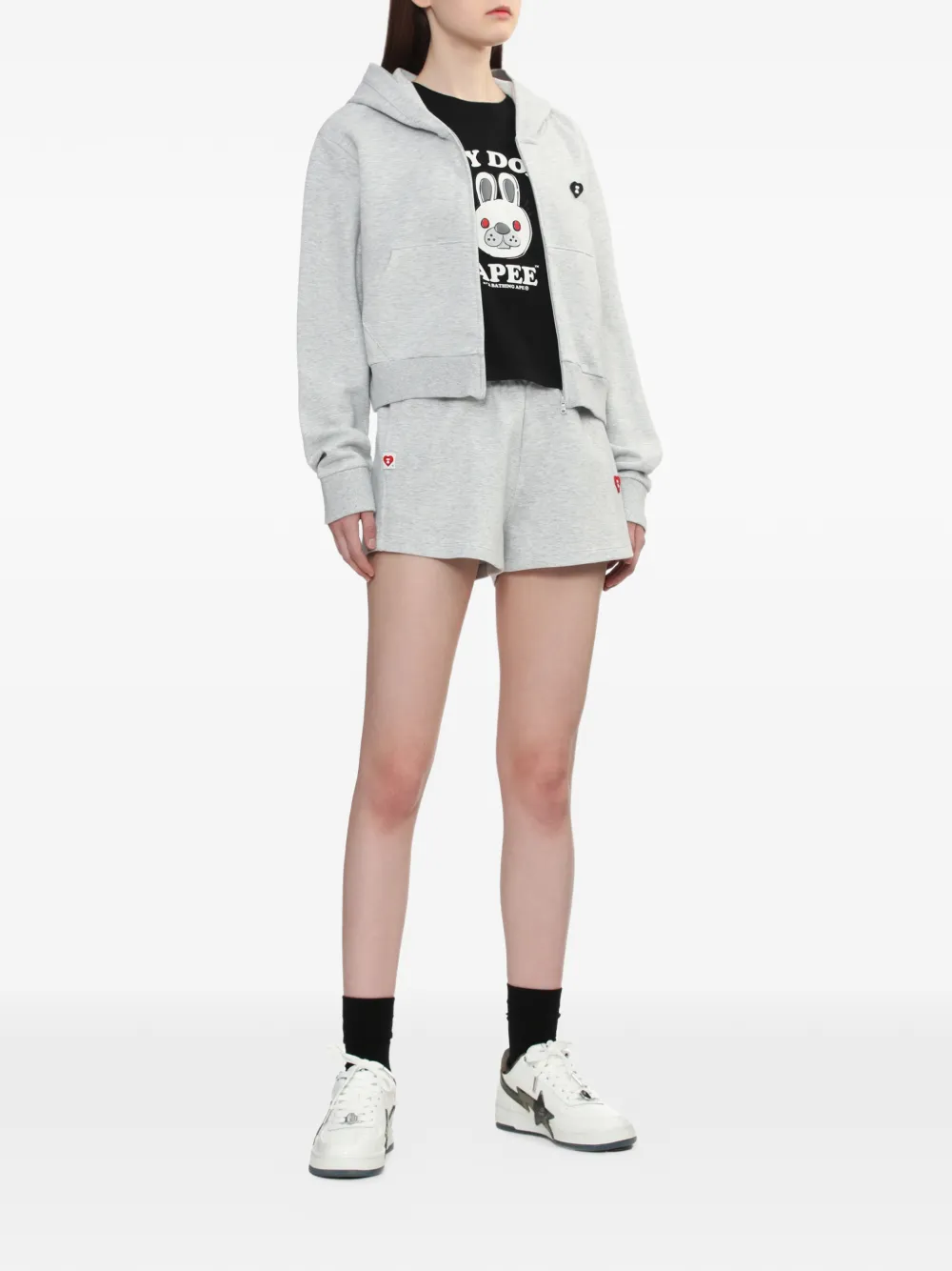  A Bathing Ape® Hooded Zip Sweater - Grey 