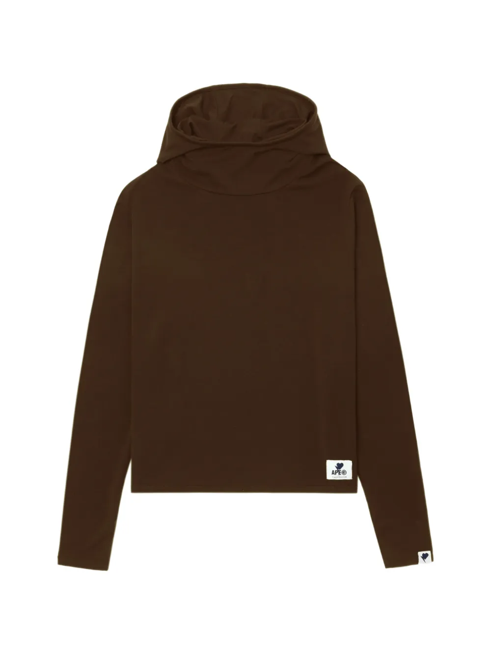 APEE™ by *A BATHING APE® hooded long-sleeve top - Marrone