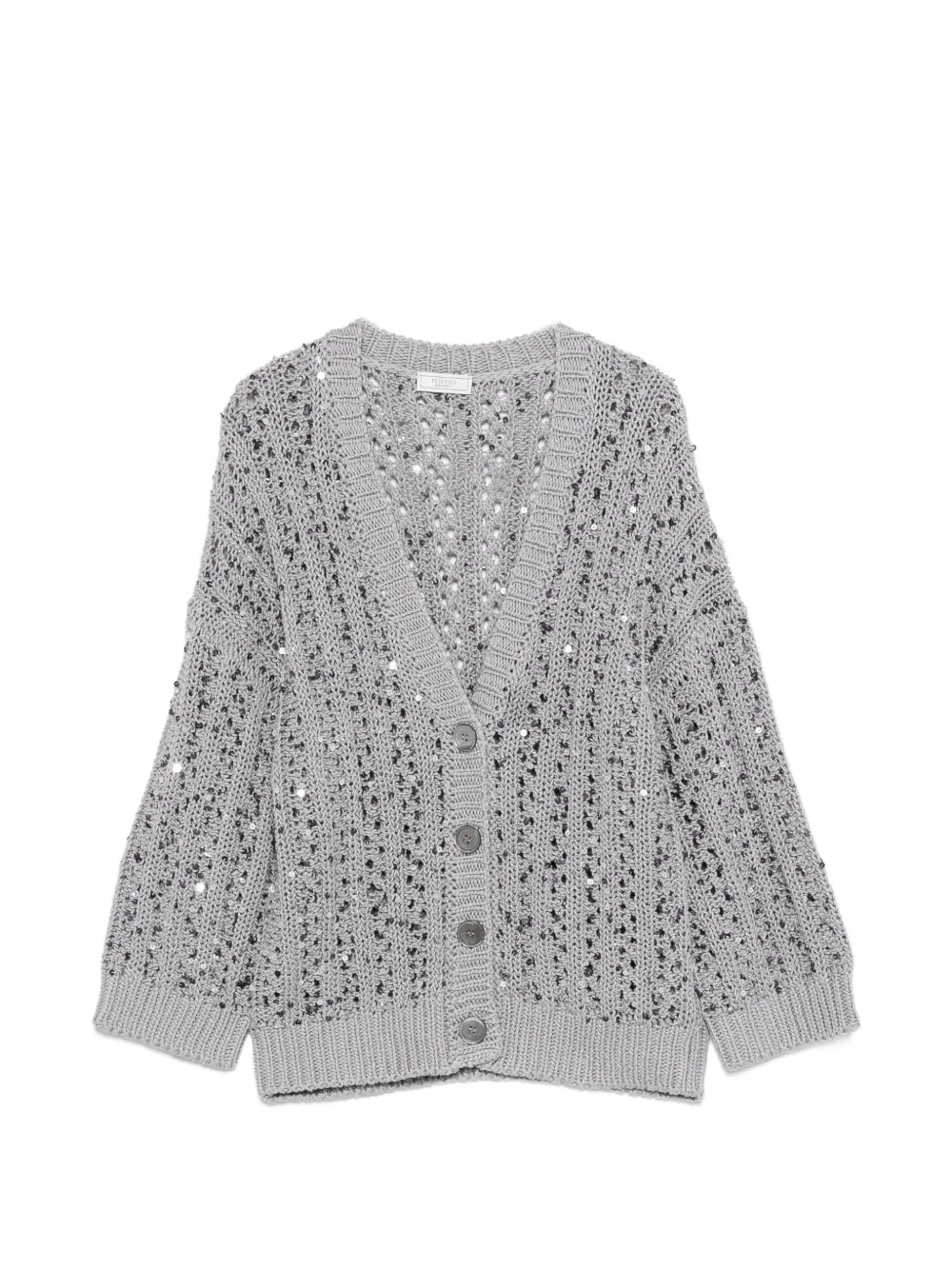 Peserico sequin button cardigan - Grau