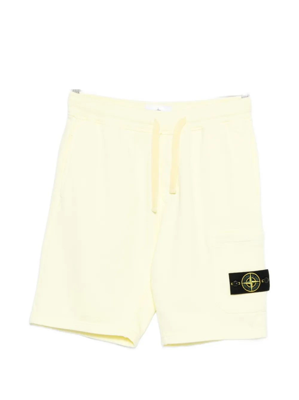 Stone Island drawstring logo patch shorts - Giallo