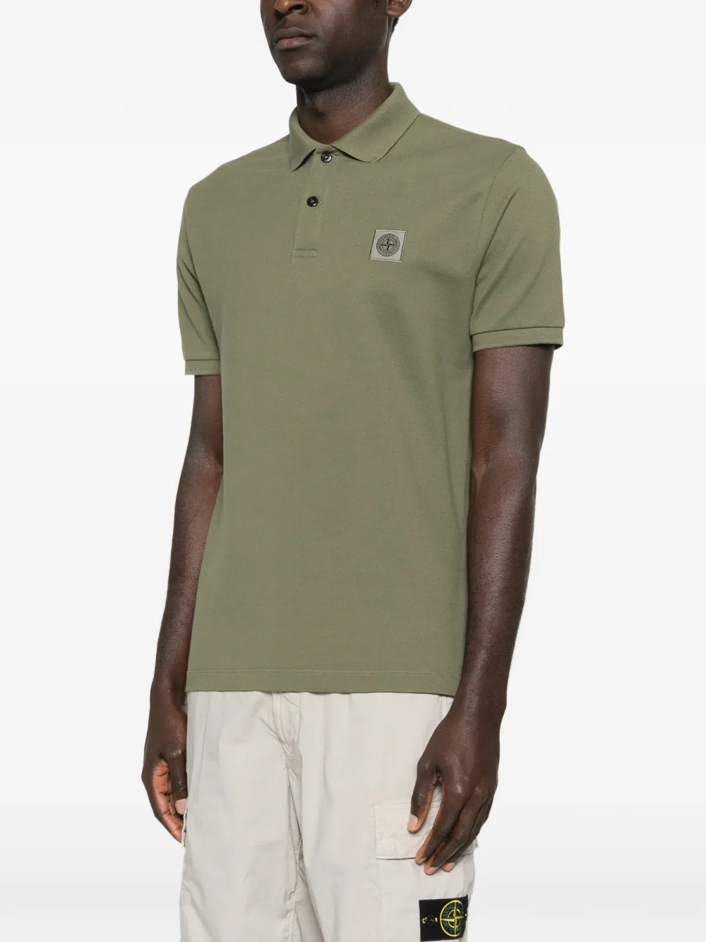 Stone Island 2200011 50 2 katoenen Piqu© poloshirt Groen