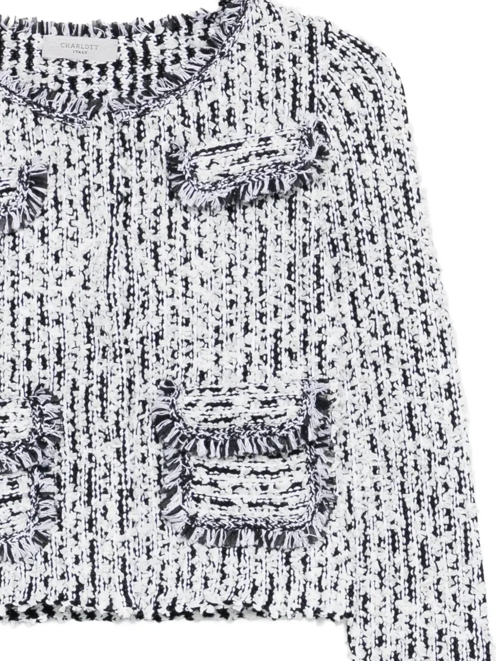  Charlott Fringed Pocket Jacket - White 