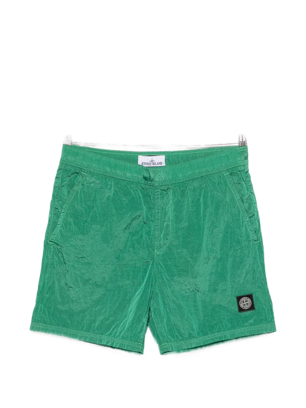 Stone Island logo patch swim shorts - Verde