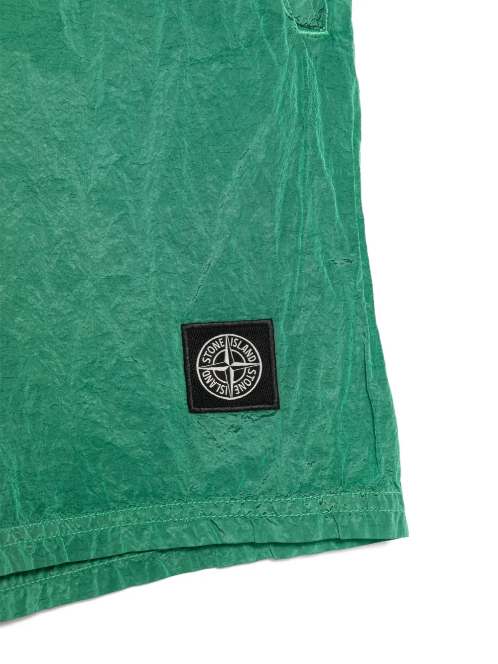  Stone Island Logo Patch Swim Shorts - Green 