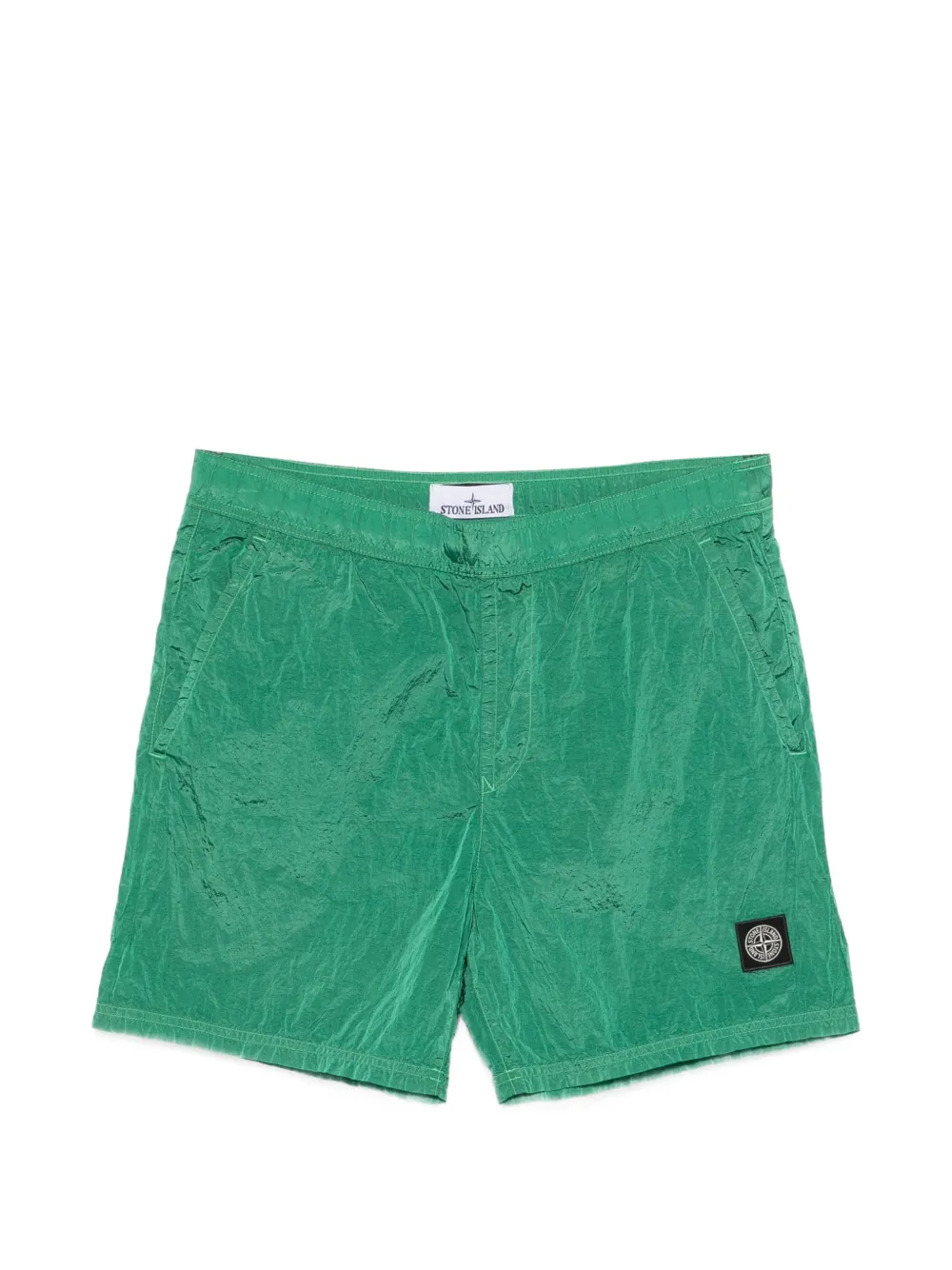 Stone Island logo patch swim shorts - Verde