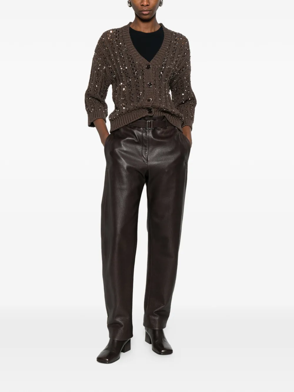 Sequin Button Knitwear