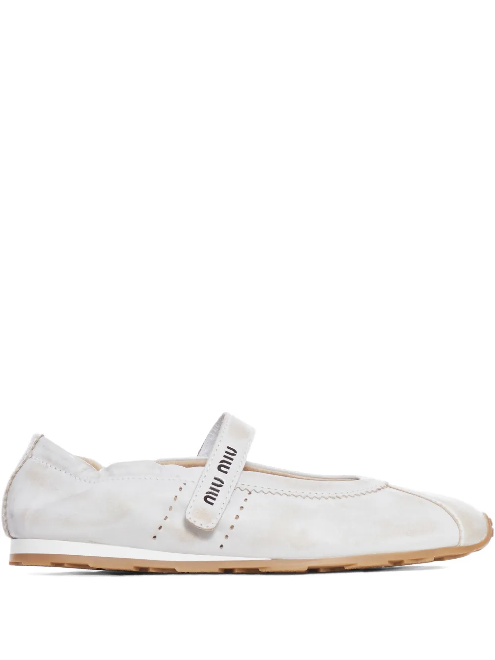 Miu Miu strap ballet flats - Toni neutri