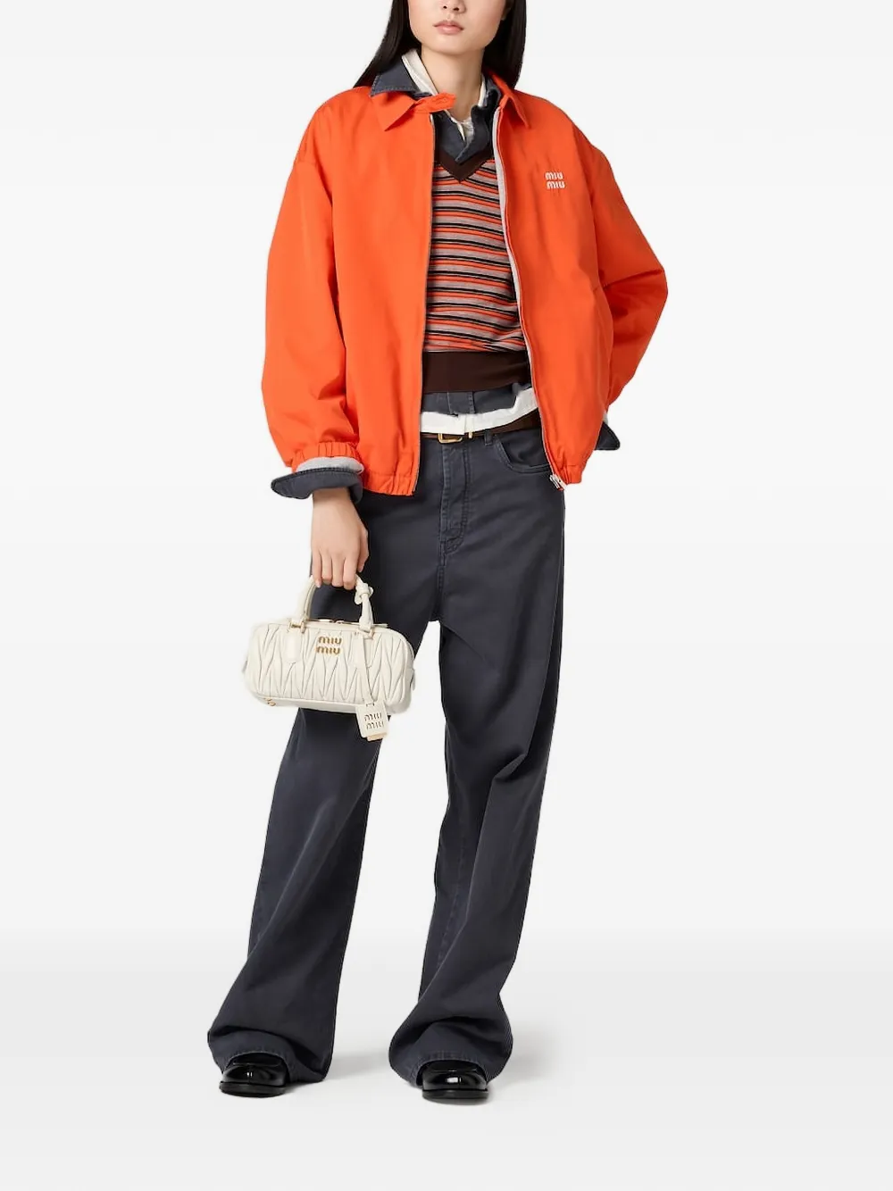 Miu Jack met logodetail en rits Oranje