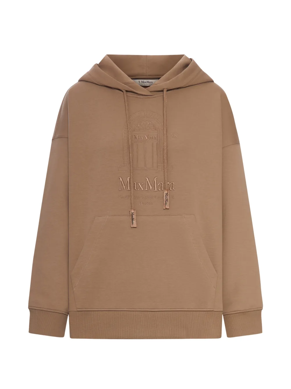 'S Max Mara logo-embroidered hooded hoodie - Beige