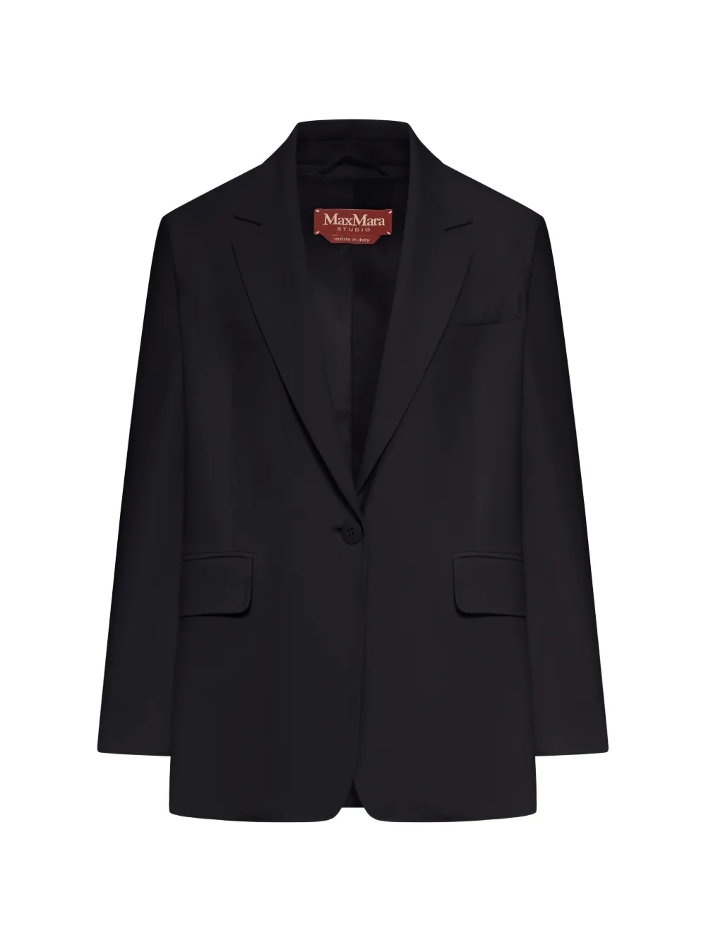 Max Mara Blazer monopetto con bottoni - Nero