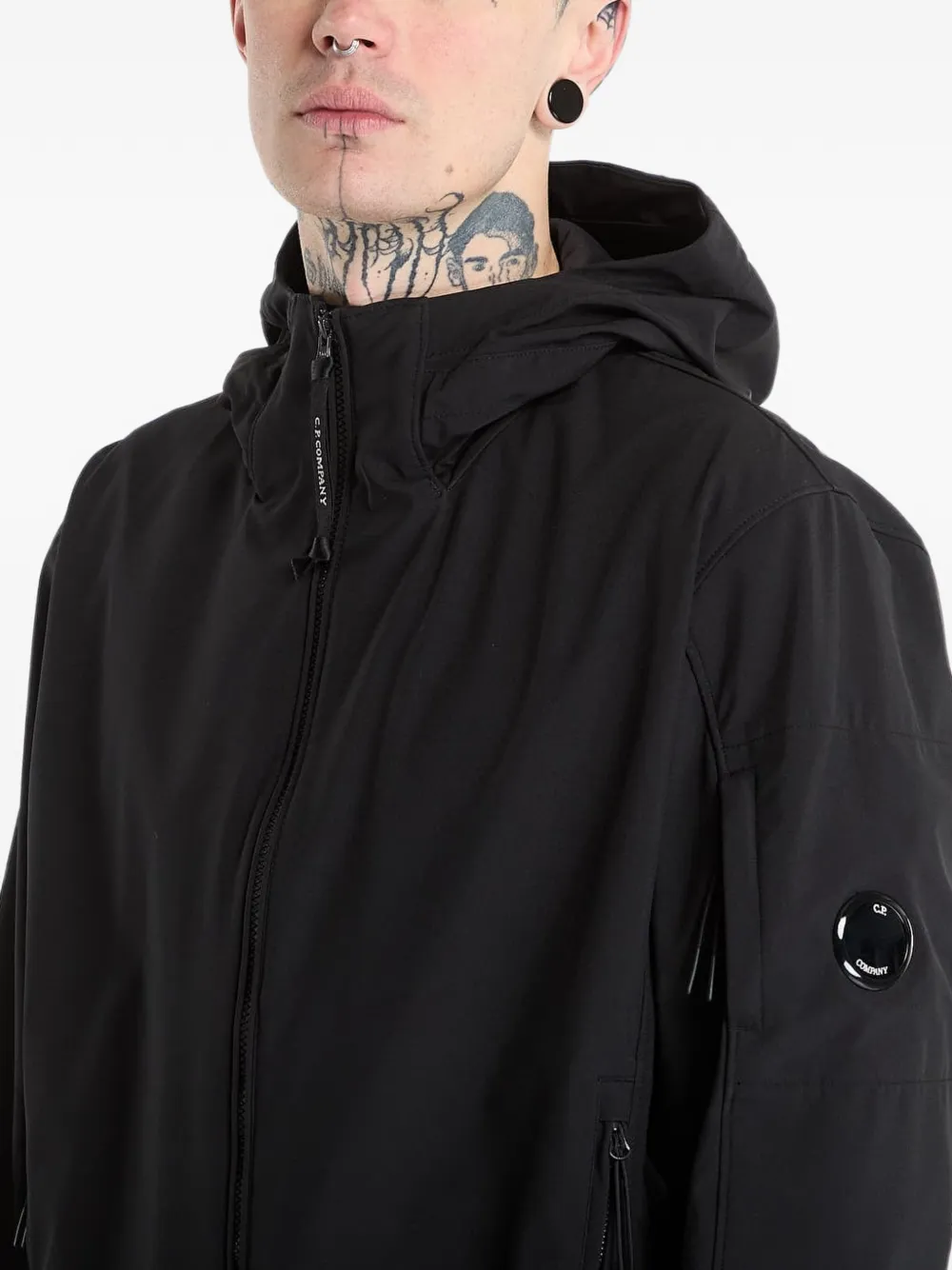 C.P. Company Jack met capuchon en rits Zwart