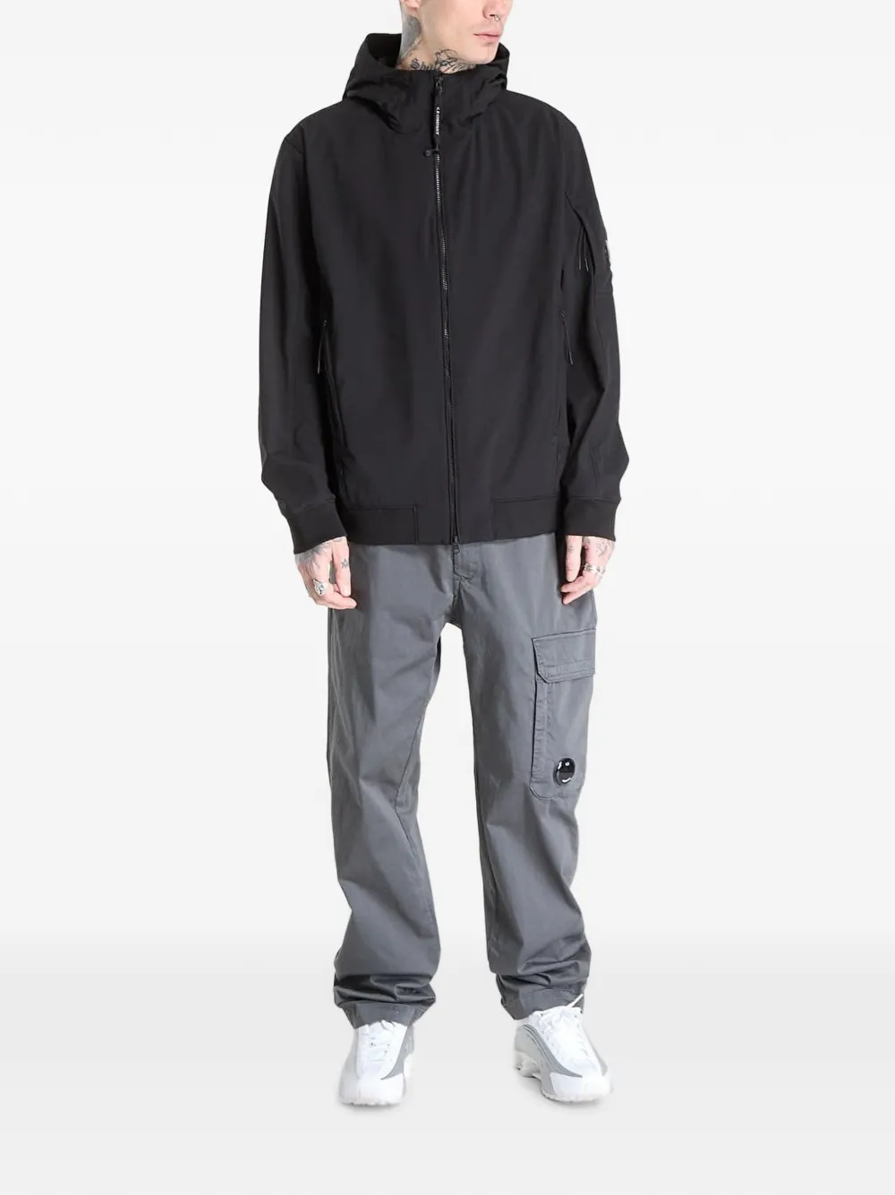 C.P. Company Jack met capuchon en rits Zwart