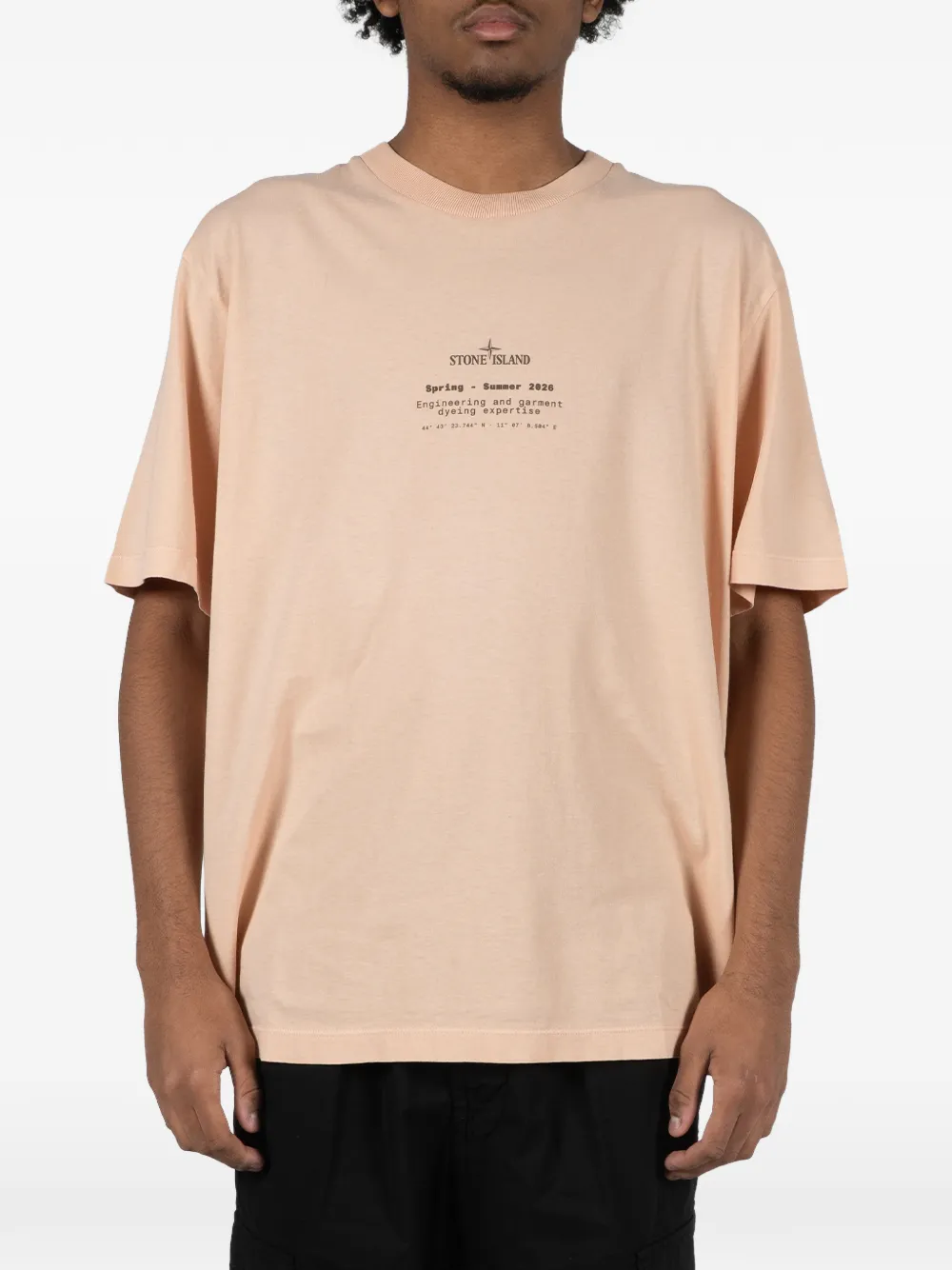 Stone Island logo-print T-shirt - Nude