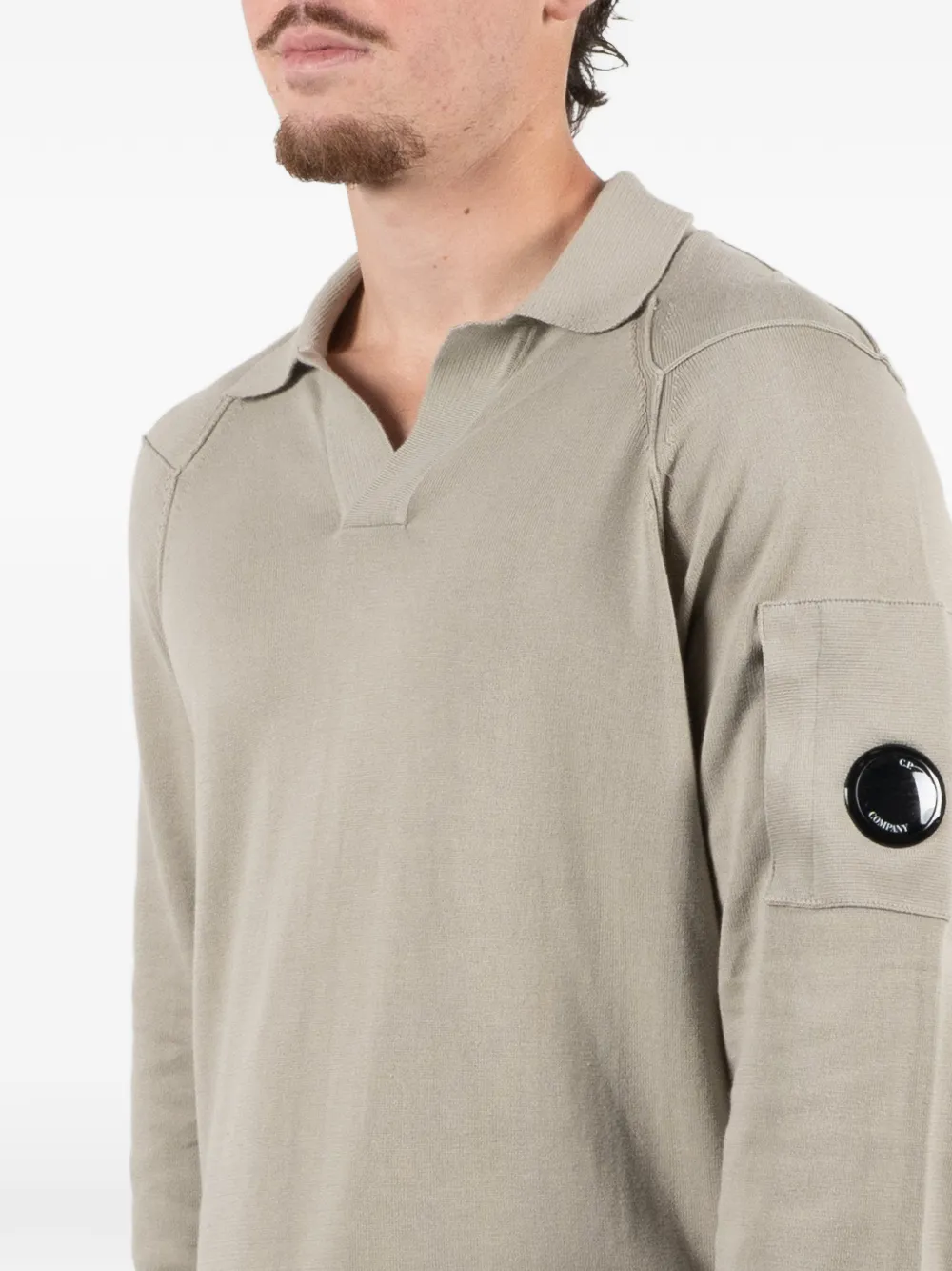 C.P. Company Trui met logopatch Beige