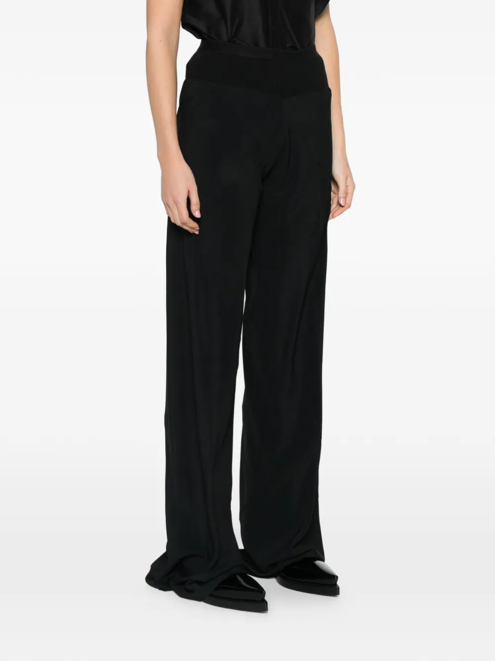 Rick Owens Geribbelde broek met zak Zwart