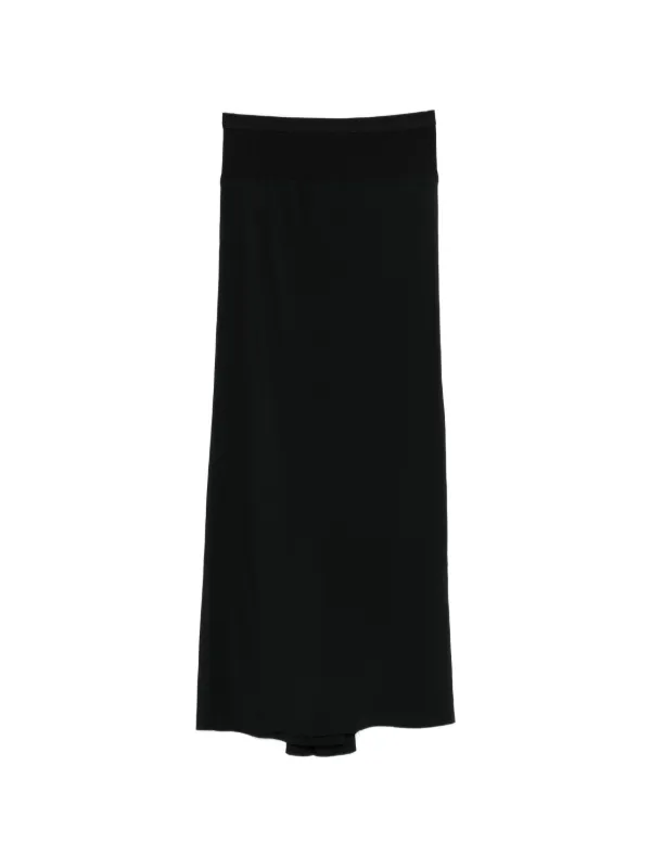 Rick Owens Calf Bias Skirt in Black