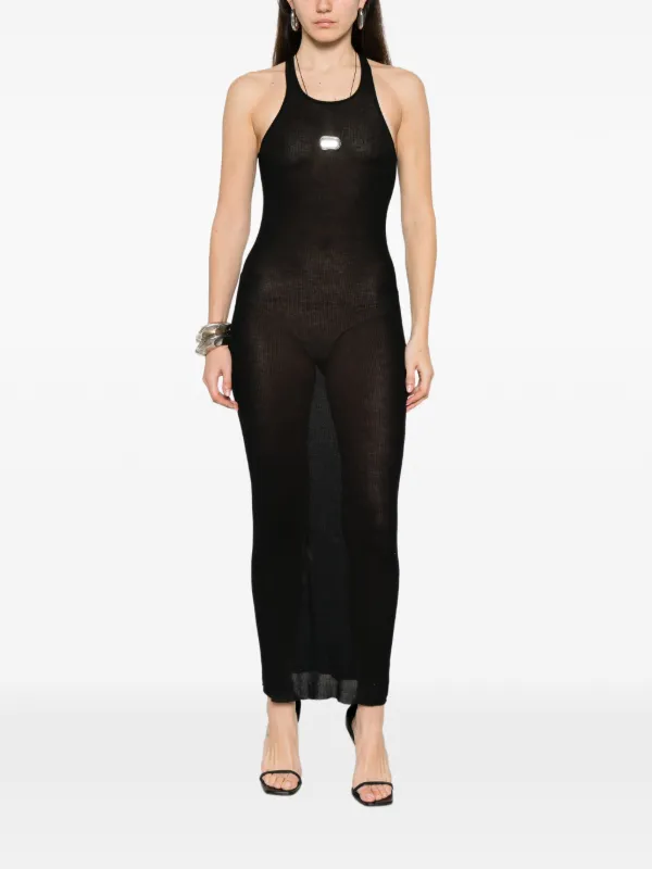 Rick Owens Ribbed Tank Midi Dress - Black Rick Owens Ribbed Tank Midi Dress - Black