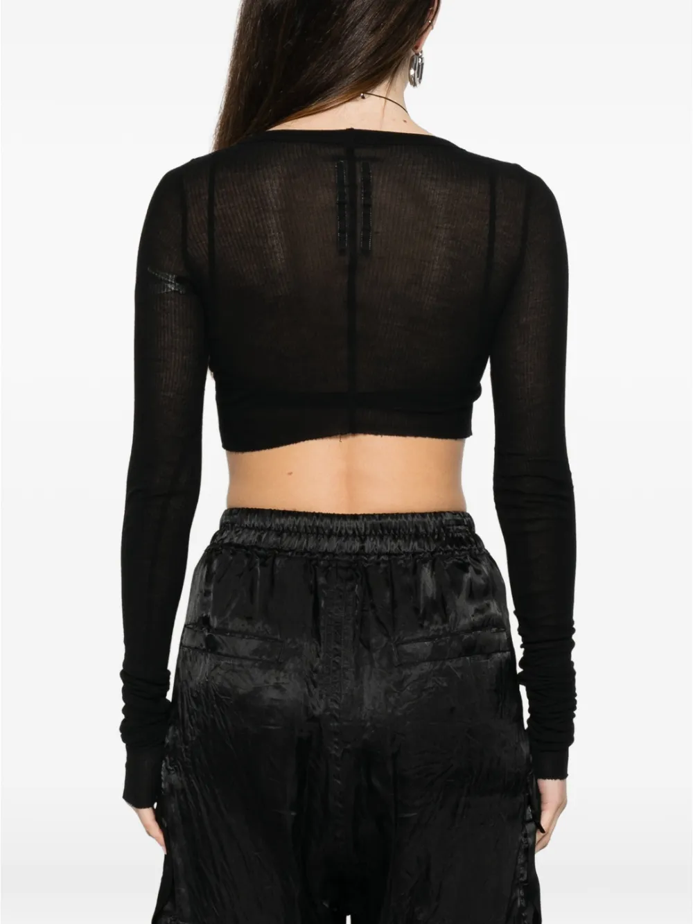 Rick Owens T-shirt met lange mouwen Zwart