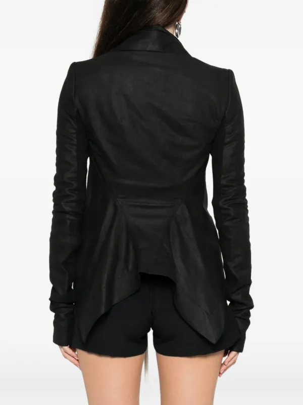 Rick Owens Naska Asymmetric zip-up Biker Jacket | Black | FARFETCH CA