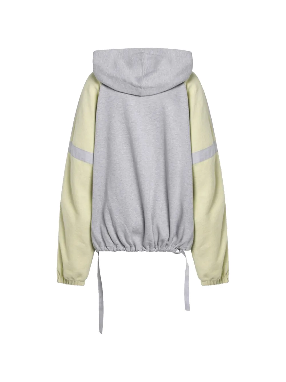  The Attico Hooded Colourblock Bomber Jacket - Grey 