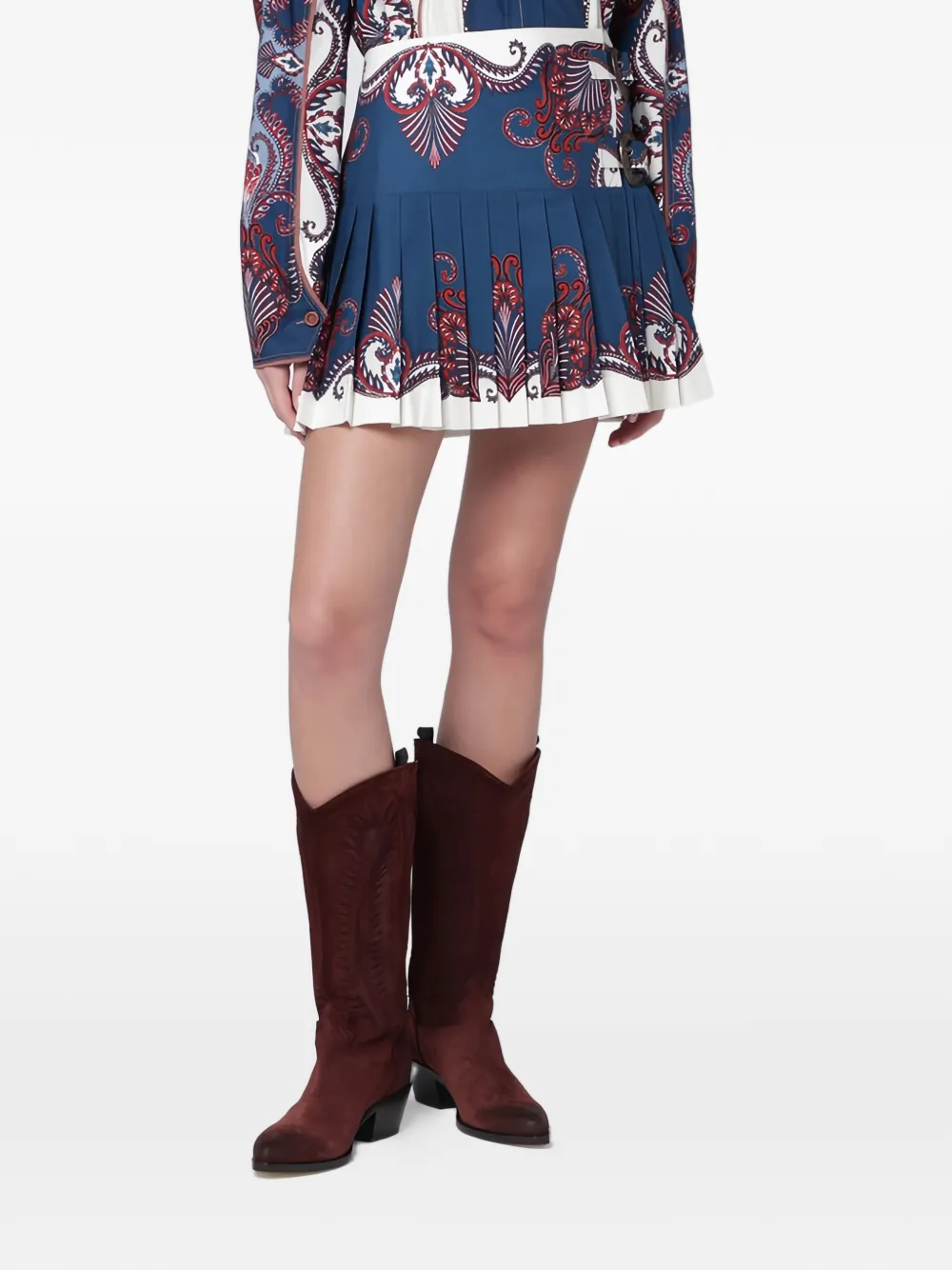 FARM Rio buckle-fastening mini skirt - Blu