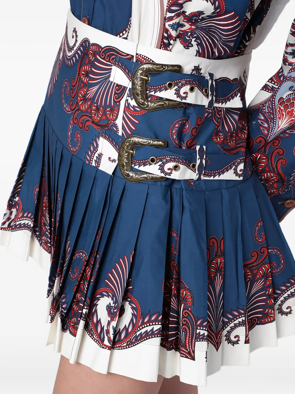 FARM Rio Midi-rok met gesp Blauw