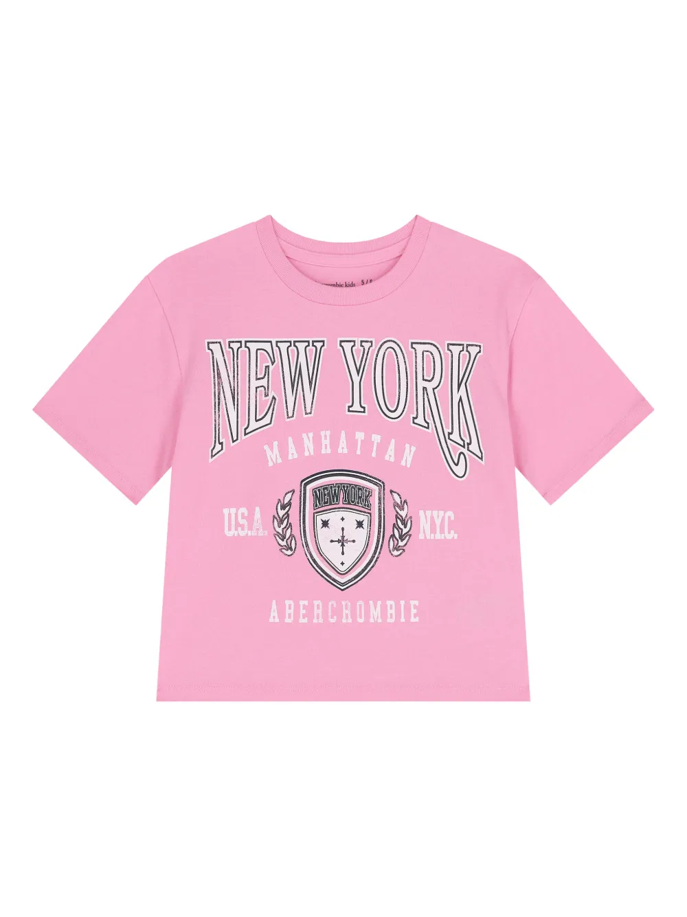 ABERCROMBIE FITCH KIDS logo-print T-shirt - Rosa