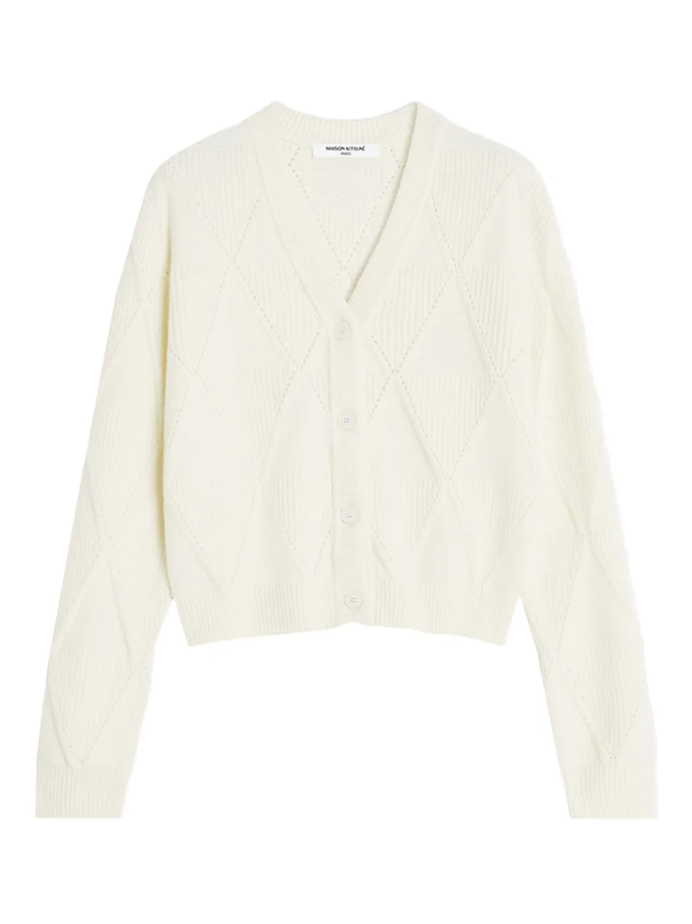 Maison Kitsuné diamond buttoned knitwear - Toni neutri