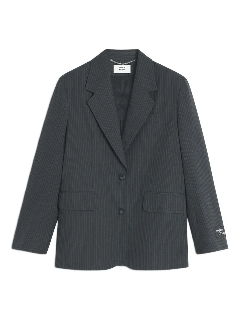 Maison Kitsuné pinstriped pocket jacket - Grey