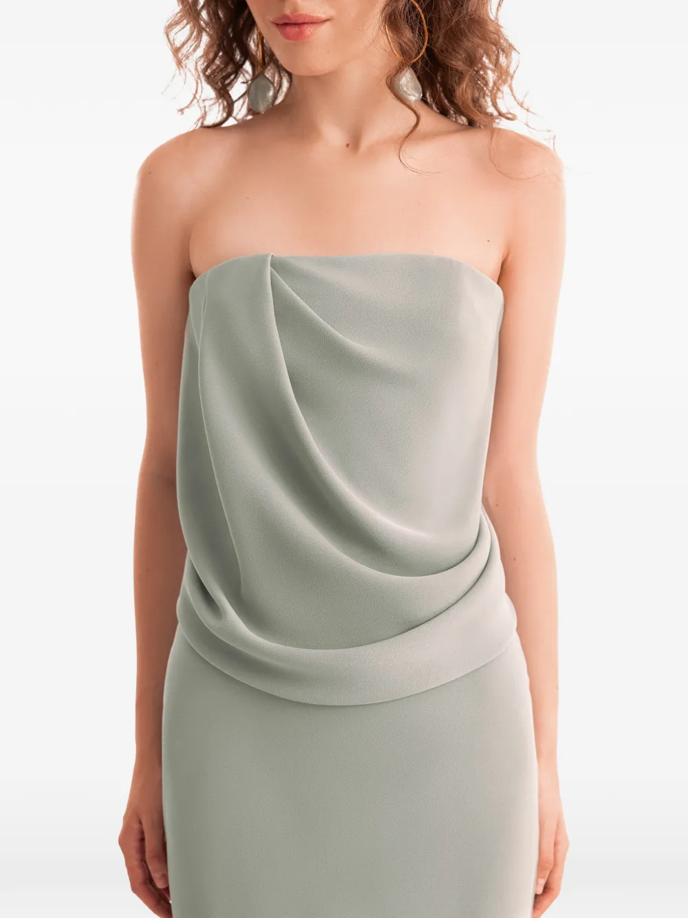 Gemy Maalouf Strapless maxi-jurk Grijs