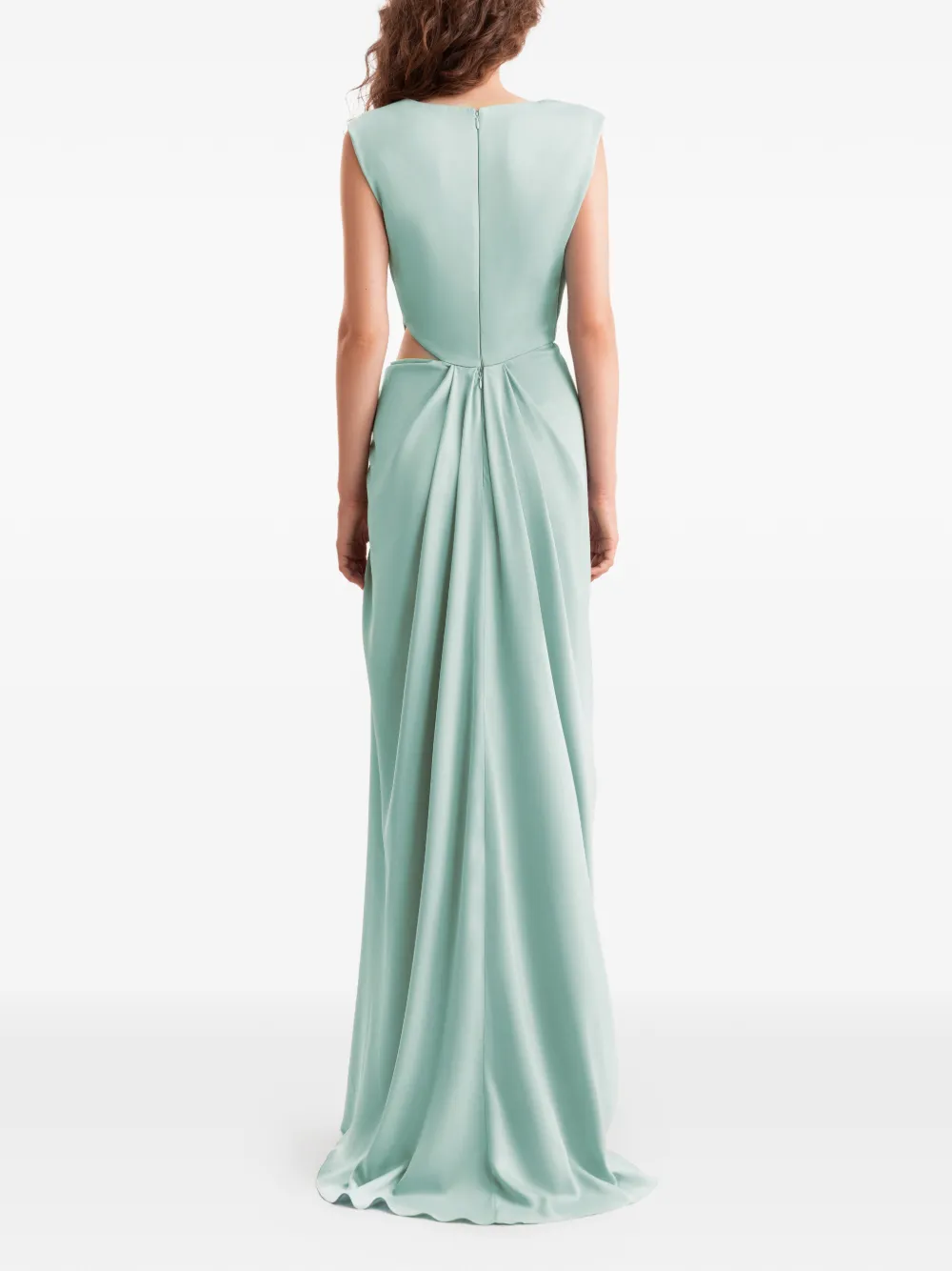 Gemy Maalouf cowl-neck draped dress - Groen