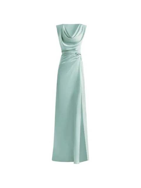 Gemy Maalouf vestido drapeado con cuello desbocado
