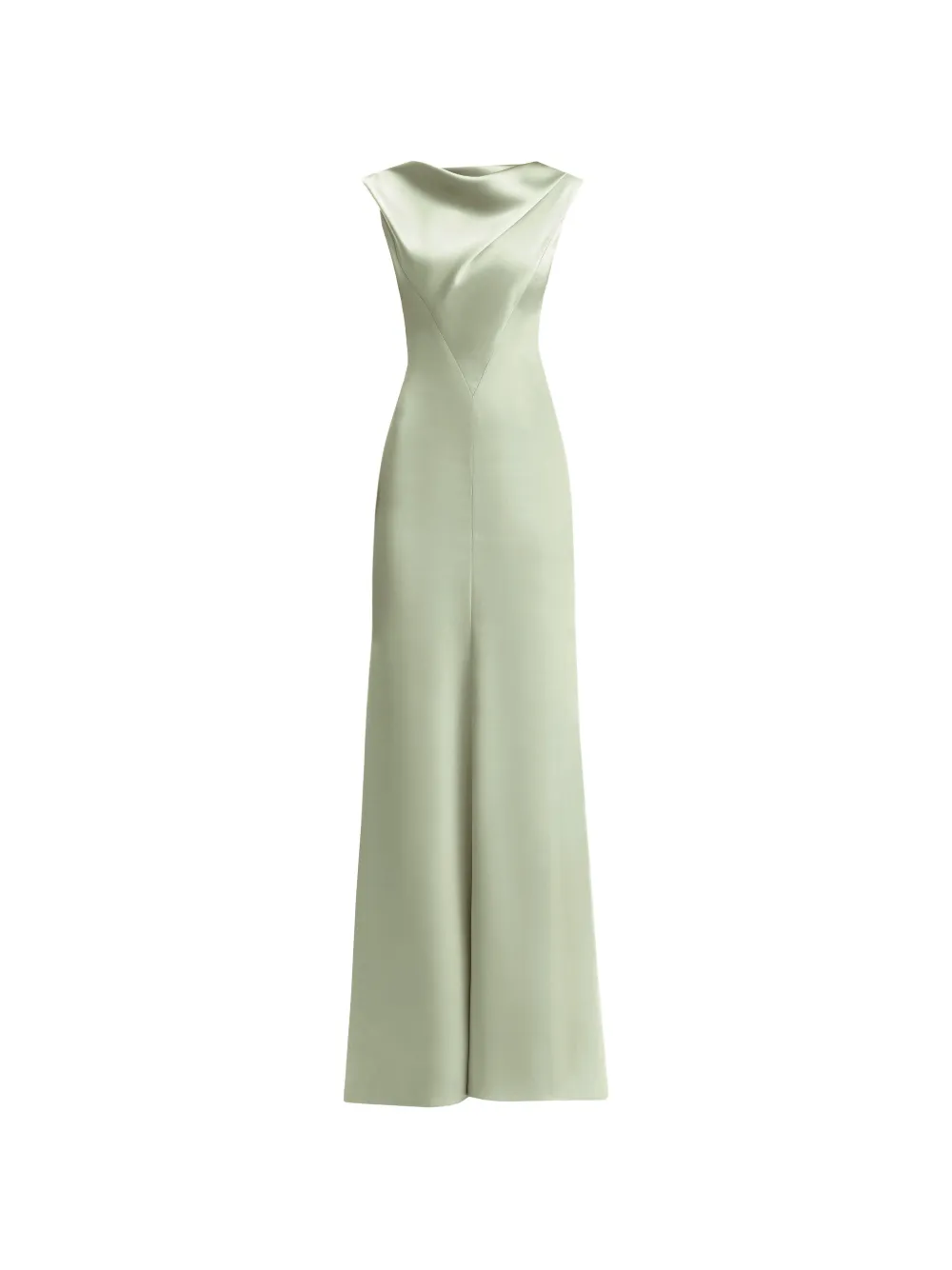 Gemy Maalouf draped V-bodice maxi dress - Verde
