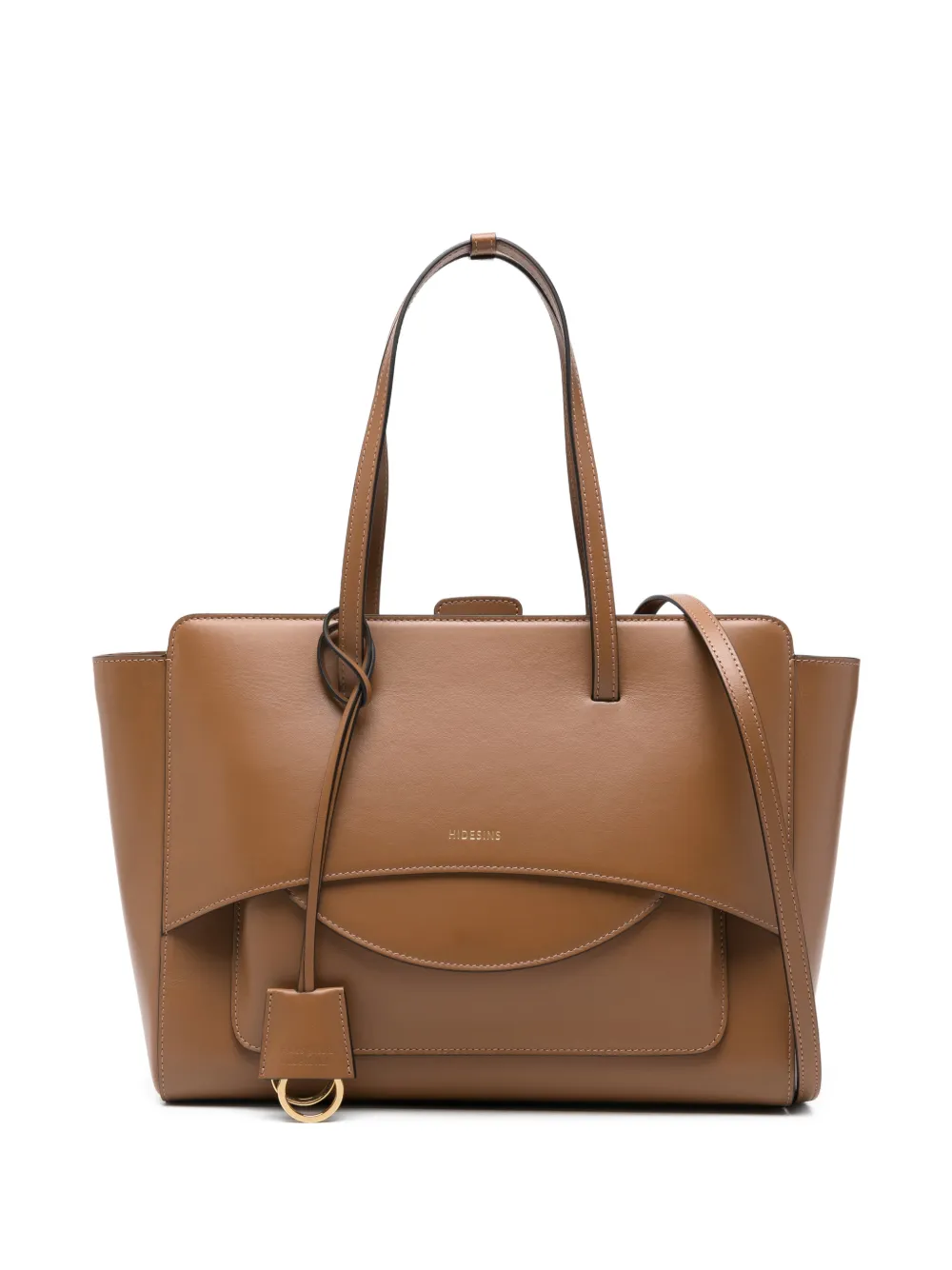 HIDESINS L Flap leather tote bag - Brown