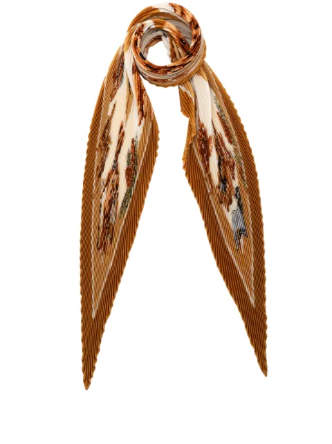 Hermès Pre-Owned 2000-2025 Confidents Des Coeurs Pleated Silk Scarf scarves