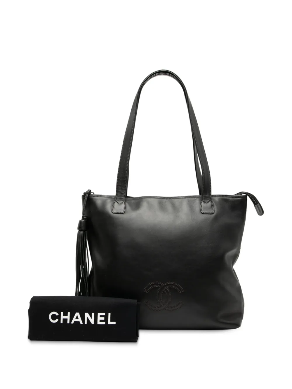 1997-1999 Cc Lambskin Tassel Tote Bag