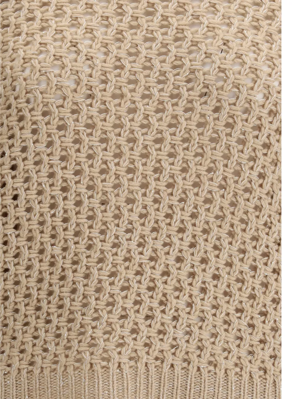 Fabiana Filippi open-knit crew-neck Sweater | Neutrals | FARFETCH