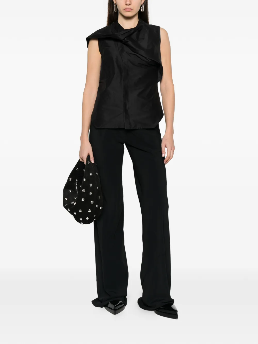 Rick Owens sleeveless shirt - Zwart