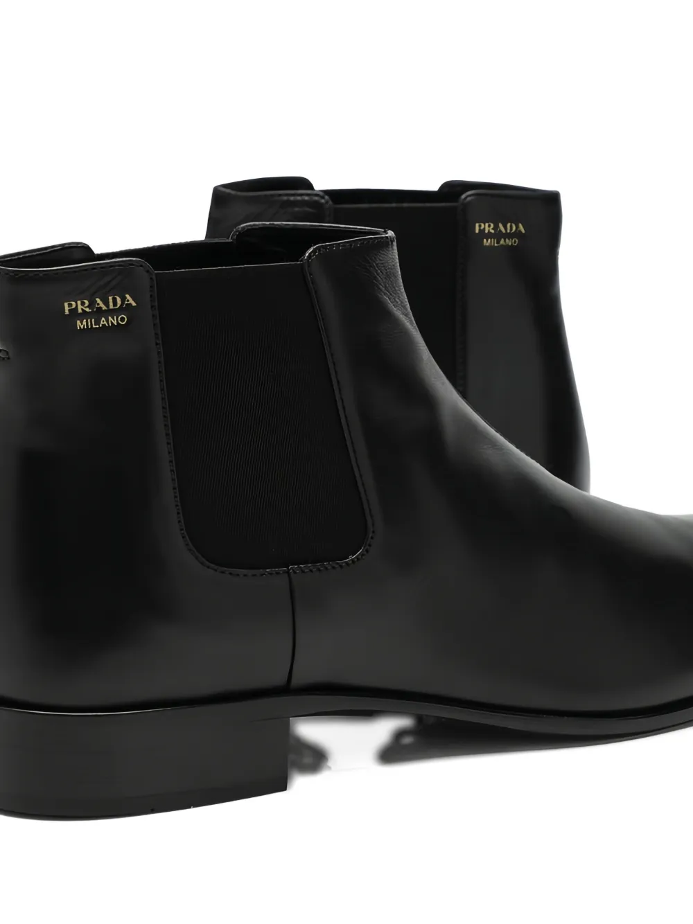 Prada pull-tab chelsea boots Zwart