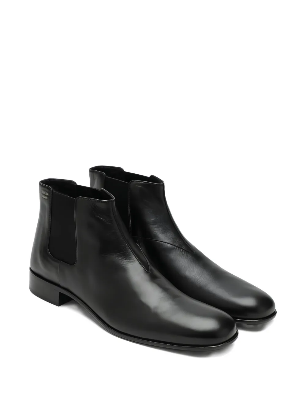 Prada pull-tab chelsea boots Zwart