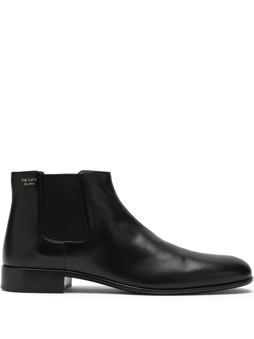 Prada pull-tab chelsea boots Zwart